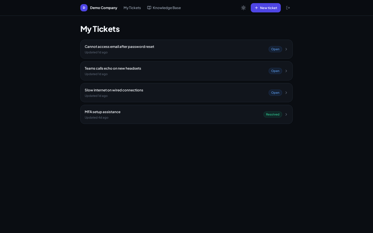 Portal — My Tickets